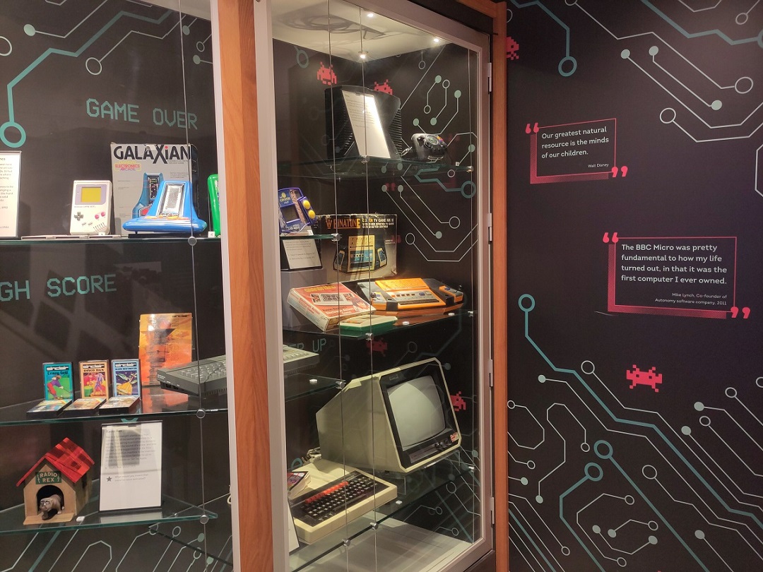 A view of computer technology on display at the Museum of Childhood