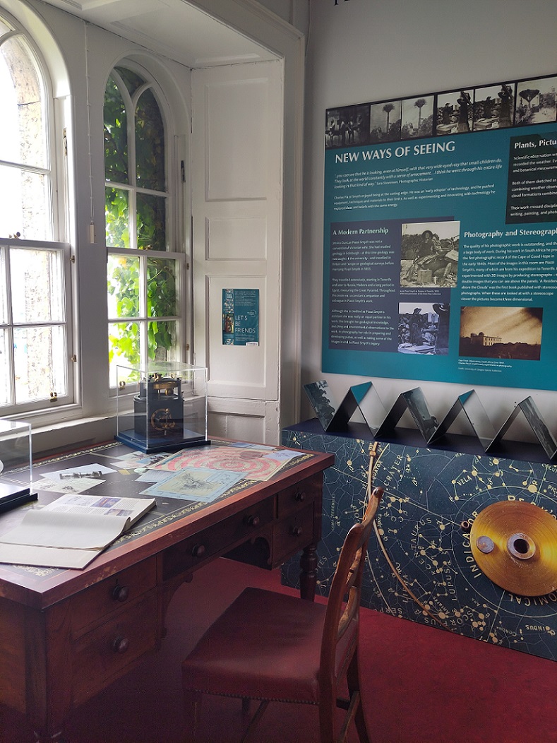 Displays on the history of the Nelson Monument inside the tower