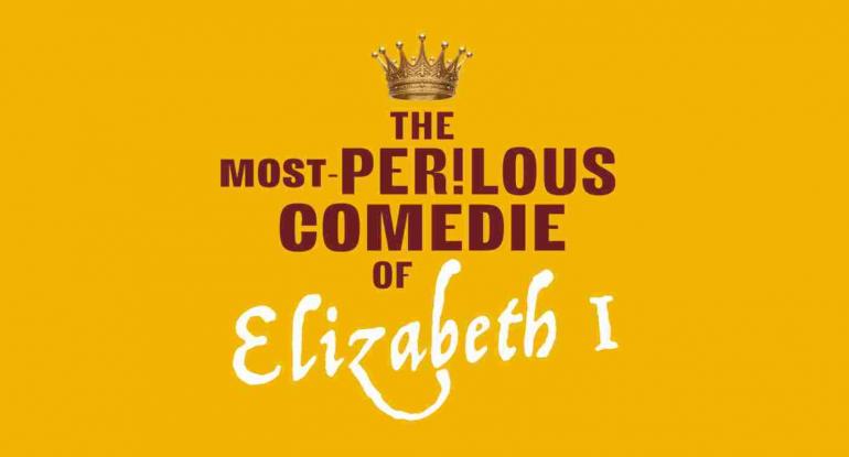 A yellow background with a crown and the title of the event in maroon and white lettering underneath